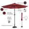 Villacera 9-Foot LED Outdoor Patio Umbrella with Solar Lights, Red 83-OUT5423 - alternate 4